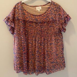 ANTHROPOLOGIE Floral Blouse